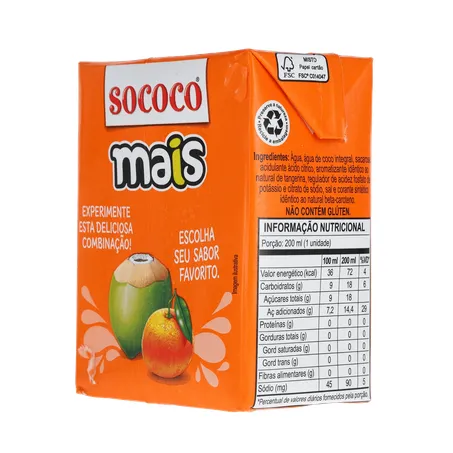 Água De Coco SococoTangerina 200ml 360-23