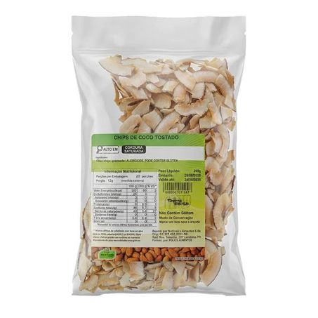 CHIPS DE COCO QUEIMADO SEM AÇÚCAR 250G