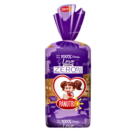 PAO INTEGRAL 12 GRAOS ZERO PANUTRIR 350G