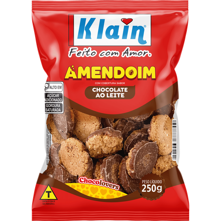 Biscoito Klain Amendoim com Chocolate 260g
