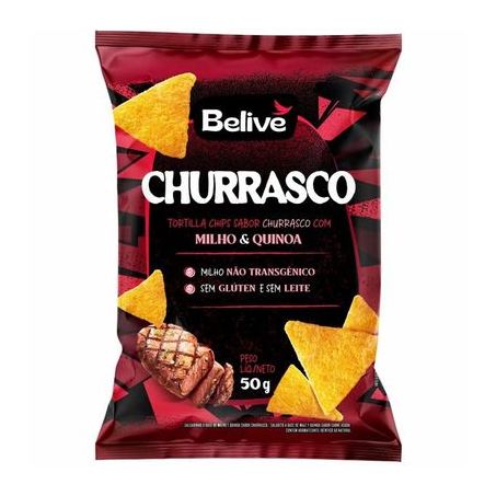 SALGADINHO TORTILLA BELIVE SEM GLÚTEN/LACTOSE 50G