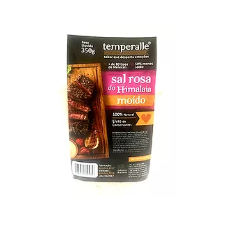 Sal rosa do himalaia moido temperalle 490g