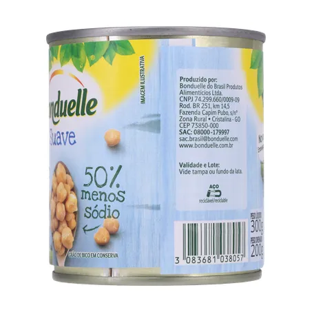 Grao de bico bonduelle suave lt200g 360-23