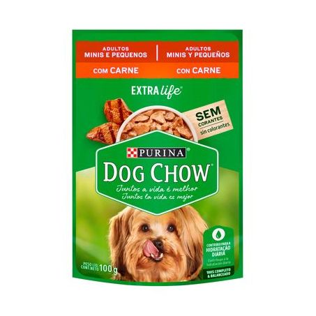RACAO CAES DOG CHOW ADULTO RP CARNE AO MOLHO 