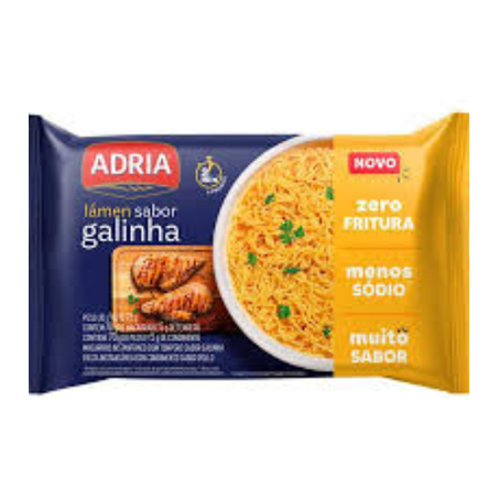 Macarrão Instantâneo Adria Lámen Zero Fritura Galinha 75g