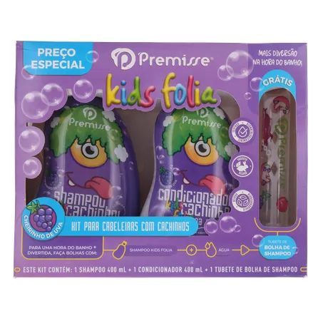 Kit infantil premisse cachos shampoo 400ml + condicionador 400ml 360-0