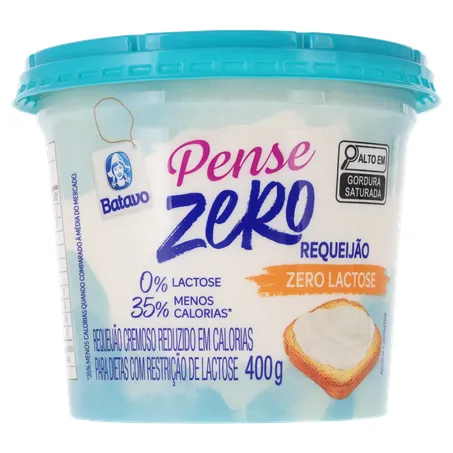 Requeijão Cremoso Batavo Pense Zero Sem Lactose 400g 360-35