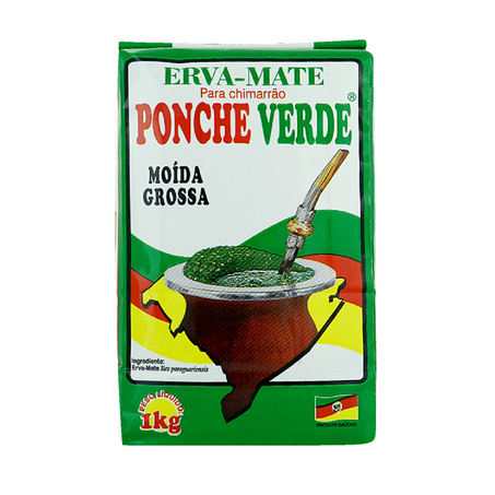 ERVA MATE PONCHE VERDE MOIDA GROSSA 1KG