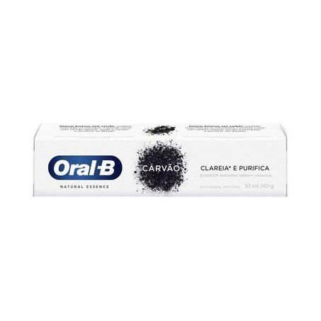 CREME DENTAL ORAL B CARVAO NATURAL ESSENCE 40G
