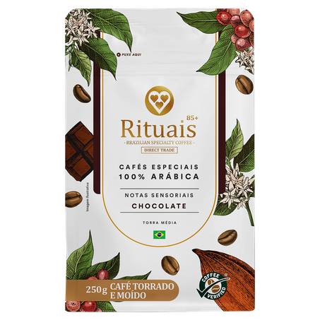Café Especial 3 Corações Rituais 100 Arábica Chocolate 250G