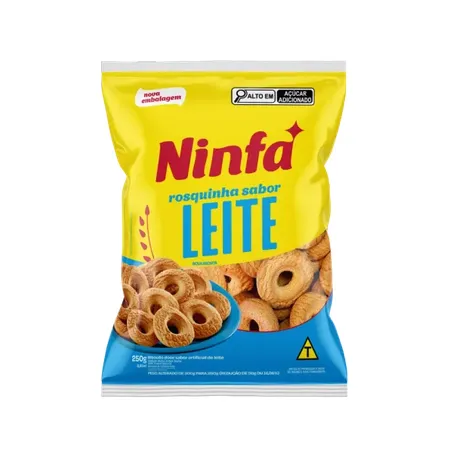 Biscoito Ninfa Rosquinha Leite Pacote 250g 
 
