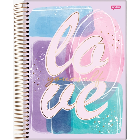 Caderno Jandaia La Creme Capa Dura Espiral 10 Matérias 160 Folhas