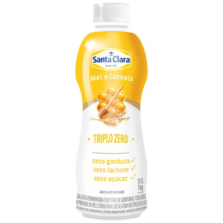 Bebida lactea 1l pp santa clara triplo zero mel e cereais