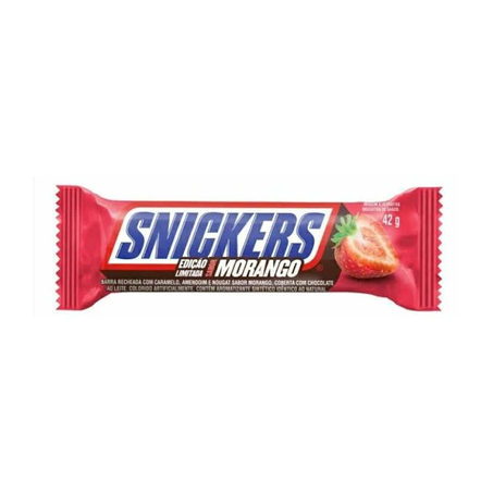 BOMBOM SNICKERS SABOR MORANGO 42G