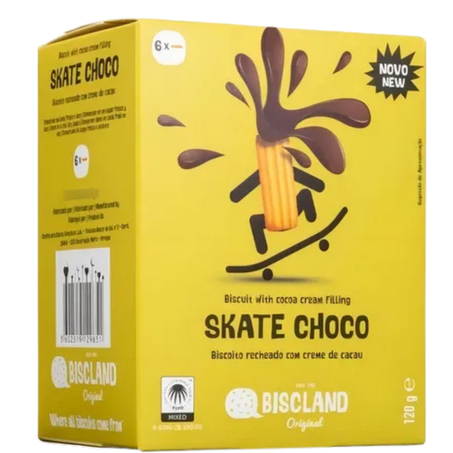 BISCOITO SKATE CHOCO CREME DE CACAU BISCLAND 120G