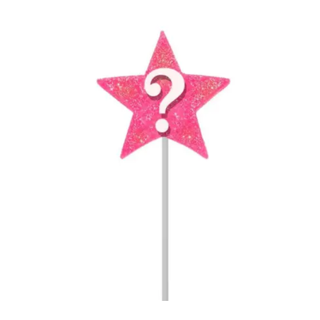 Vela Aniversário Alegria Estrela InterrogAção Rosa