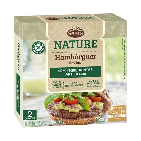 HAMBURGUER SEARA NATURE 226G BOVINO