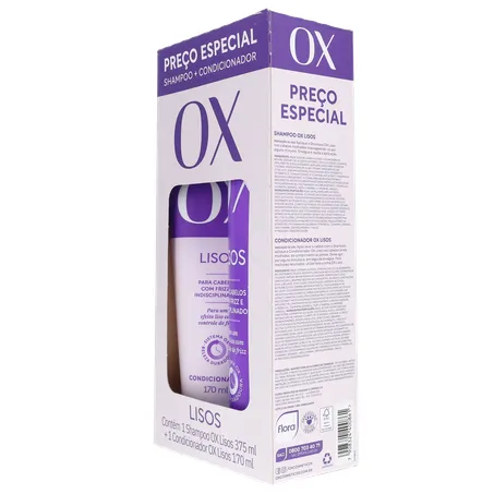 Kit shampoo ox 375ml+cond170ml lisos 360-5