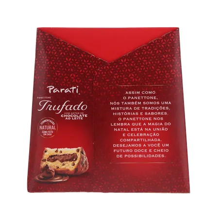 Panettone Parati Trufado com Gotas de Chocolate Ao Leite Caixa 400gr 360-3