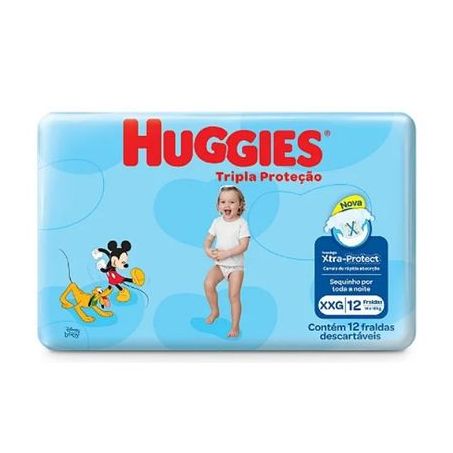 Fralda huggies tripla protecao jumbinho xg 12un