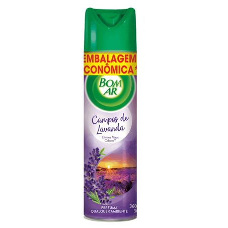 Neutralizador de Odores Bom Ar Campos de Lavanda Frasco Spray 360ml
