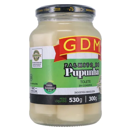 Palmito gdm pupunha tolete 300g 360-33