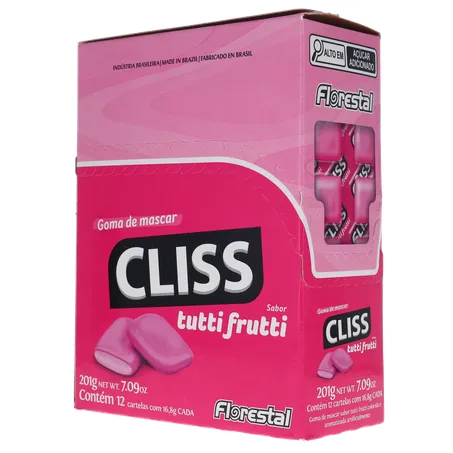 Goma de Mascar Cliss Tutti Frutti Caixa 201gr 360-4