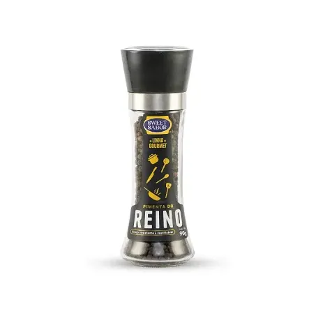 Moedor Pimenta Reino Sweet Sabor 90g Premium Preta Grao
