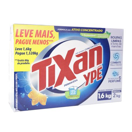 LAVA ROUPAS TIXAN YPE PRIMAVERA GRÁTIS 80G 1,6KG  360-56