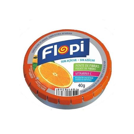 Bala Flopi Laranja Sem açúcar 40g