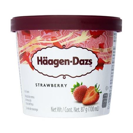 Sorvete Morango Haagen-dazs Embalagem 100ML