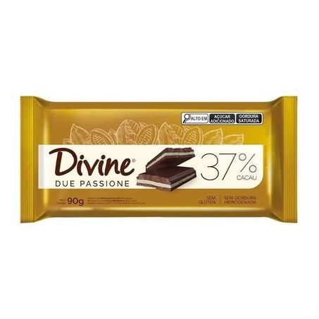 Chocolate divine due passione 37% cacau 90g