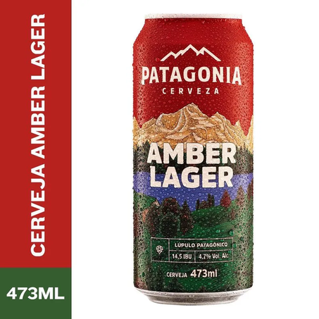 CERVEJA PATAGONIA AMBER LAGER LATA 473ML*
