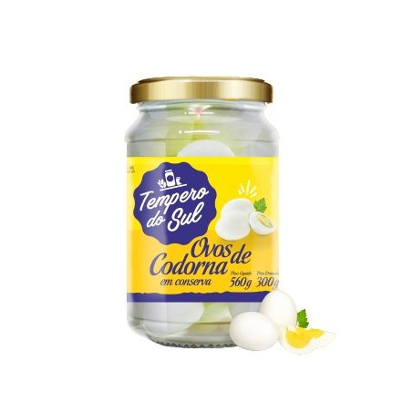 Ovos de codorna em conserva tempero do sul 300g
