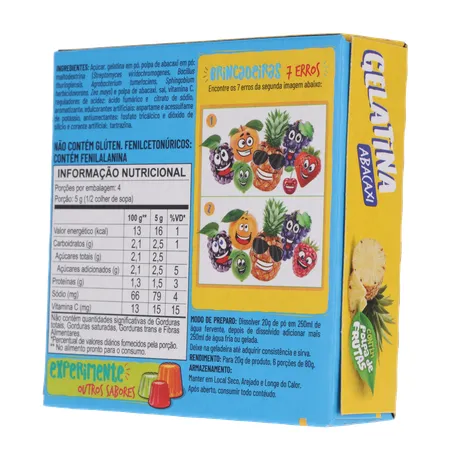 Gelatina pó apti abacaxi caixa 20g 360-22