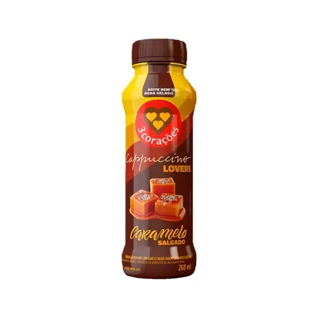 Bebida Láctea 3 Corações Cappuccino Caramelo Salgado 260ml