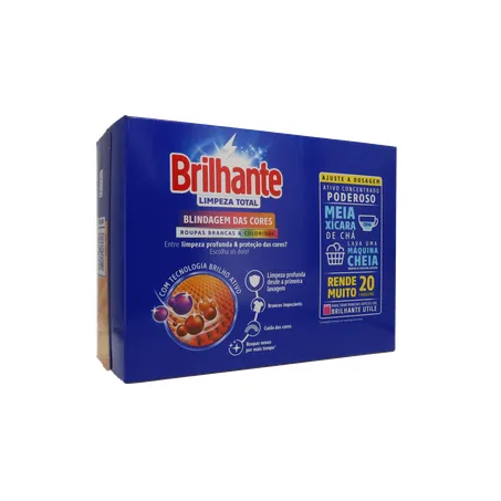 LAVA ROUPA PÓ BRILHANTE LIMPEZA TOTAL LEVE 1,6KG PAGUE 1,450KG 360-15