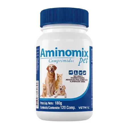 Suplemento Vitamínico Aminomix Pet Vetnil 120 comprimidos