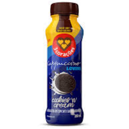 Bebida lactea 3 coracoes cappucino cookies n cream 260ml