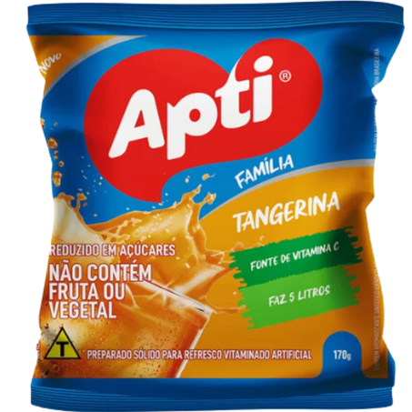 Refresco em po apti familia 170g tangerina (faz 5 litros)
