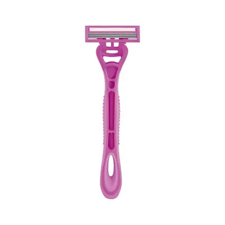 Apar.barbear elgin fast razor rosa c/3 laminas