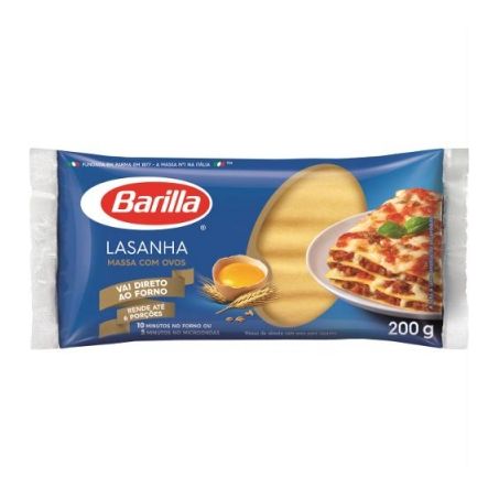 Massa barilla com ovos para lasanha 200g