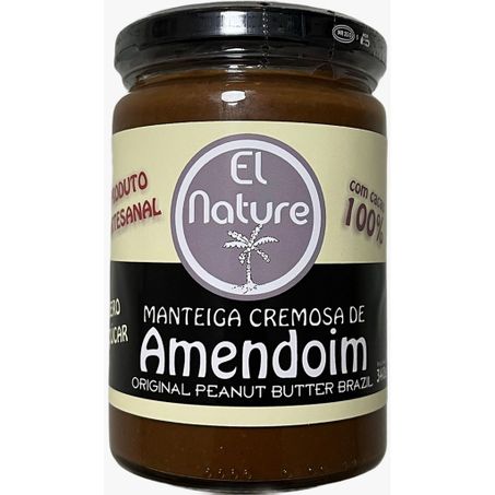 MANTEIGA CREMOSA AMENDOIM CACAU 340G-  EL NATURE