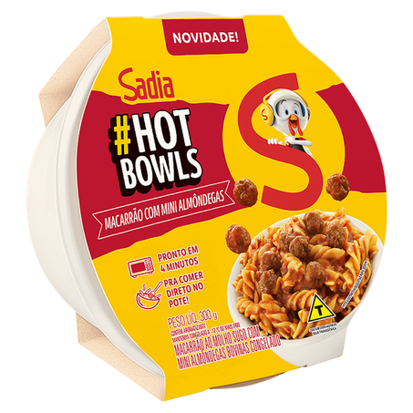 MACARRÃO HOT BOWLS(MINI ALMÔNDEGA) SADIA AO SU300G