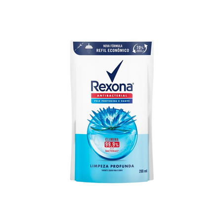 Sabonete líquido rexona limpeza profunda 200ml