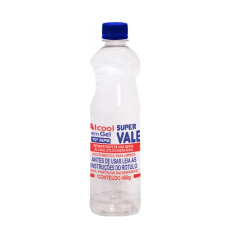 Alcool gel 70 inpm antiseptico super vale 450gr/500ml*