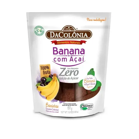 BARRA DE BANANA COM ACAI ZERO ORGANICO 150G - DA C