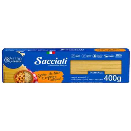Massa 0% gluten sem ovos sacciali talharim grao de bico 400g