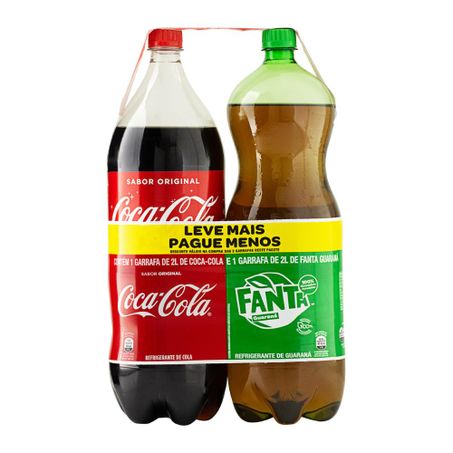 Kit Refri Coca Cola 2lt + Fanta 2lt Pet Coca/Fanta Guarana