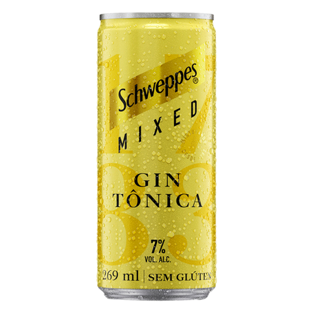 Bebida Mista Alcoólica Schweppes Mixed Gin Tônica Lata 269ml